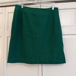 Banana Republic Forest Green A-Line Skirt wool